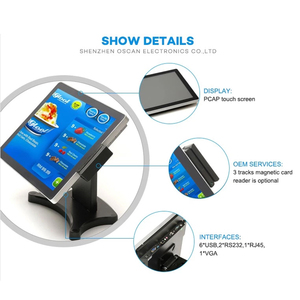 15 "POS กันน้ำซัมซุง LED แผงหน้าจอสัมผัสแบบ Capacitive ลงทะเบียนเงินสดระบบ POS - Product Image 4