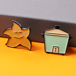 Customized Lapel Enamel Pin Free Sample Metal Round Badge Cheap Designer Sea Star Milk Tea Brooches and Pins Pins Set