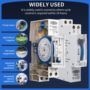 สวิตช์ตั้งเวลา24ชั่วโมงรีเลย์ไฟฟ้า110V 220V รถไฟ16A ปั๊มดินมอเตอร์ปั๊มโปร่งใส oxygenerator - Product Image 2