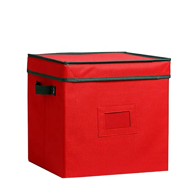 New design red folding kids toy home oxford storage box with handle