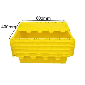urnover tote box Plastic moving boxes Plastic Stack Logistic Container 60x40x35