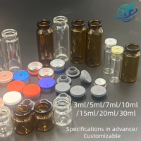 Botol Serum Perawatan Kulit 20ml, Sampel Esens Bubuk Beku Kering, Botol Ampul Kaca, Tutup Aluminium, Penutup Karet, Dapat Dikustomisasi