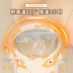 Baignoire pliable Chunzao pour les pieds, longueur genoux, portable et isolée, pour adultes - Product Image 3
