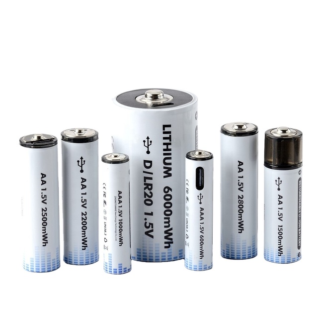new New Design 1.5V Size AA Usb Type Rechargeable  3000mWh 750mAh Li-ion Battery