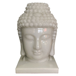 Nouveau Design <span class=keywords><strong>de</strong></span> décoration <span class=keywords><strong>de</strong></span> <span class=keywords><strong>jardin</strong></span> Zen extérieur, grande Statue <span class=keywords><strong>de</strong></span> <span class=keywords><strong>tête</strong></span> <span class=keywords><strong>de</strong></span> <span class=keywords><strong>bouddha</strong></span> sculptée <span class=keywords><strong>en</strong></span> <span class=keywords><strong>pierre</strong></span> <span class=keywords><strong>de</strong></span> marbre blanc naturel - Product Image 1