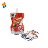 Op maat gemaakte glanzende aluminiumfolie plastic verpakking Doypack spout zak vloeibare fruitmelk spout pouch stand-up pouch voedselveilige zakken