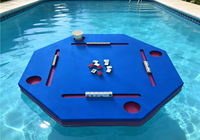 Table de Mahjong flottante pliable pour jeu de billard, tuiles de Mahjong flottantes personnalisables, tapis de Mahjong octogonal flottant, jeu de fête aquatique