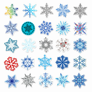 50 Uds. <span class=keywords><strong>Pegatinas</strong></span> de grafiti DIY con personalidad de copos de nieve de Color viento, pegatina impermeable para maleta, refrigerador, estuche de lápices para coche - Product Image 5