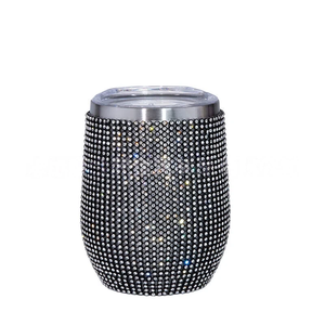 Vaso Personalizado de 12oz con Diamantes Brillantes y Pajita, Vaso de Vino Aislado de Acero Inoxidable para Salidas Nocturnas de Chicas - Product Image 5