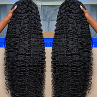 Perruque brésilienne en cheveux humains naturels, bouclés style birman, ondulés effet eau, avec dentelle frontale HD, cheveux vierges alignés sur les cuticules, vente en gros