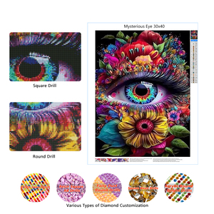 Kim cương bức tranh New nhung vải kim cương nghệ thuật sơn hoa mắt <span class=keywords><strong>DIY</strong></span> AB Khoan Kim Cương sơn Set - Product Image 3