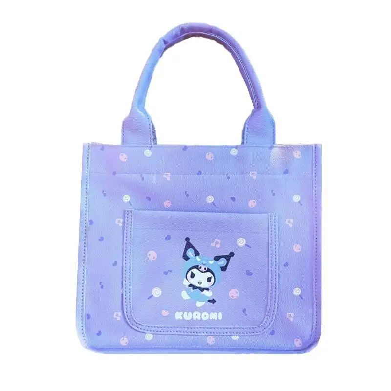 Sanrio Kuromi Pu Handtas Kt Kat Meisje Hart Draagbare Cartoon Schattige Mama Tas Melodie Handtas