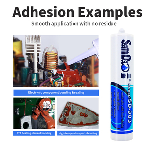 High Temperature 315℃ Silicone Sealant RTV <b>Adhesive</b> Electronics Red Super Glue Bonder High Temperature for Fireplaces Boiler - Product Image 6