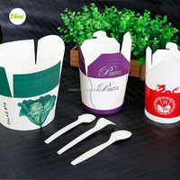 Emballage de frites écologiques jetables, rond à emporter, en papier Kraft, biodégradables, pour salade, restauration rapide, avec couvercle, 50 pièces