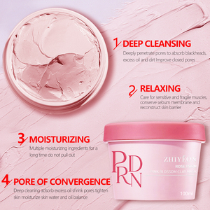 Masker Wajah tanah liat mawar merah muda Salmon PDRN organik Logo kustom Label pribadi untuk hidrasi Kulit Sensitif & ukuran sampel cahaya - Product Image 2