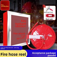 Enrouleur de tuyau d'incendie 20/25 mètres en acier inoxydable, boîte d'incendie, équipement portable pivotant de sauvetage autonome Carlwhip JPS0.8-1925