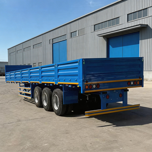 Semi-remorque à 3 essieux à bas prix, semi-remorque à ridelles robuste pour le <span class=keywords><strong>transport</strong></span> logistique de marchandises en vrac - Product Image 3