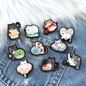 Directamente de fábrica al por mayor Animal gato y comida Logo Pin insignia serie mujeres hombres Pin broches para ropa y bolso - Product Image 1