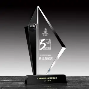 ADL Wholesale Acrylic Awards Price Black Crystal Glass Sailboat Trophy Awards For Company Awards Business Gifts