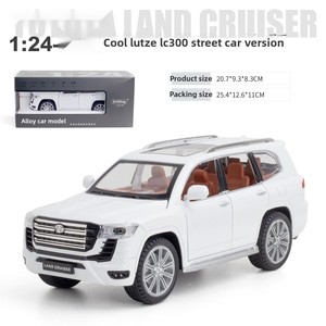 <span class=keywords><strong>1</strong></span>:24 Escala Land Cruiser LC300 Diecast Toy Street Car Versão Trabalho Rodas De Liga De Plástico Off-Road Modelo TikTok Display Metal - Product Image 6