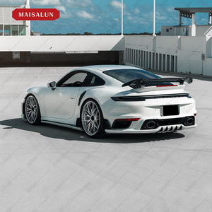Kit de carrosserie en carbone sec pour <span class=keywords><strong>Porsche</strong></span> <span class=keywords><strong>911</strong></span> Turbos S Upgrade to <span class=keywords><strong>Techart</strong></span> Style Bodykit avec lèvre avant jupe latérale Spoiler Diffu arrière - Product Image 5