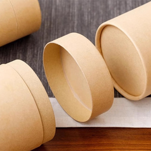 Tube en papier kraft épaissi avec couvercle en aluminium et en fer blanc, boîte de rangement universelle pour le thé - Product Image 3