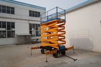 Plateforme de travail aérienne mobile électrique à ciseaux de 26 pieds et 320 kg, élévateur à ciseaux hydraulique pour travaux d'ingénierie et de construction