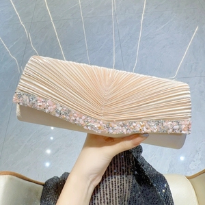 Colorful Stoners <strong>Clutches</strong> Women Pleated <strong>Wedding</strong> <strong>Guest</strong> Bridesmaid Evening <strong>Bags</strong> Pastel Plain Colors Handbag Envelope <strong>Clutch</strong> Purse - Product Image 1