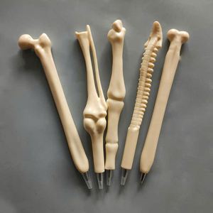 Bolígrafos de Halloween con diseño de hueso de esqueleto, punta de 1.0 mm, bola de plástico con logo deportivo, bolígrafo para enfermeras, médicos, estudiantes y fiestas. - Product Image 1
