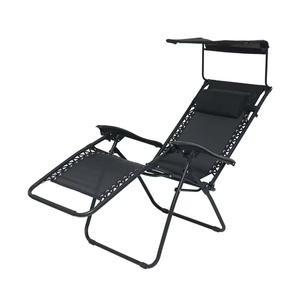 Silla Reclinable de <span class=keywords><strong>Gravedad</strong></span> Cero de Diseño Moderno y Lujoso, Ajustable, para Broncearse, con Toldo, Plegable, para Playa y Descanso - Product Image 2