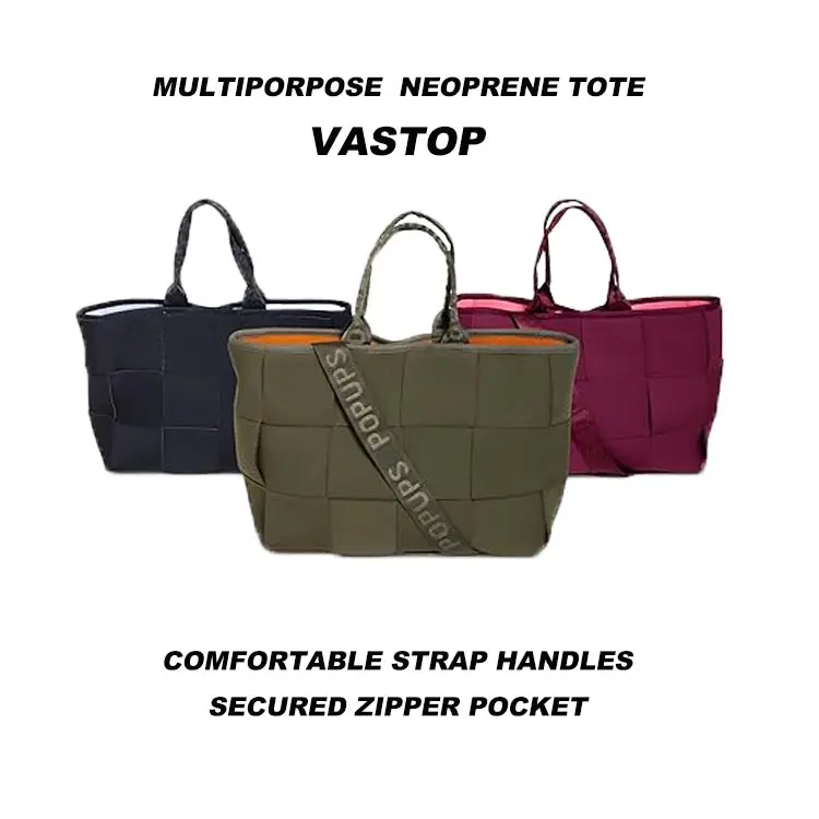 Tas Tote Neoprene wanita keluaran baru 2024 tas tangan Tote kurir mode untuk wanita dompet dan tas tangan desainer musim panas perempuan
