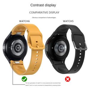 <span class=keywords><strong>Correa</strong></span> de ajuste rápido con un clic para <span class=keywords><strong>Samsung</strong></span> Galaxy <span class=keywords><strong>Watch</strong></span> 6 Classic 44mm <span class=keywords><strong>40mm</strong></span> 47mm 43mm <span class=keywords><strong>Correa</strong></span> de silicona reloj de pulsera 6 <span class=keywords><strong>Correa</strong></span> 20mm - Product Image 4