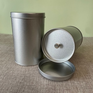 Latas Redondas de Chá, Doces de Amendoim e Snacks em Cilindro de Folha de Flandres com Tampa Coroa - Product Image 1
