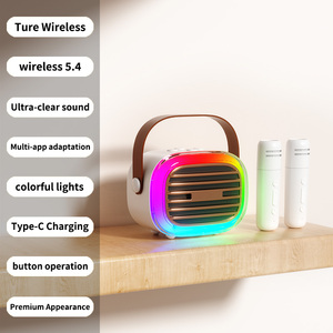 Máy Karaoke Mini <span class=keywords><strong>2</strong></span> Micrô Không Dây Đèn <span class=keywords><strong>LED</strong></span> Loa Subwoofer Dùng Cho Máy Tính Cá Nhân Hoặc Hát Karaoke - Product Image 4