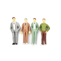 Figuras Humanas en Miniatura Coloridas, Figuras Decorativas para Paisajes en Miniatura, Pequeñas Figuras Realistas
