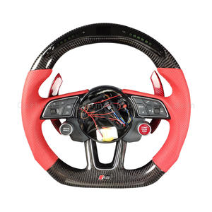 Ajuste para <span class=keywords><strong>Audi</strong></span> A3 A8 A4 A5 A1 A6 A7 Q5 <span class=keywords><strong>Q7</strong></span> RS3 RS4 RS5 S3 S4 S5 RS6 RS7 Q3 Q5 <span class=keywords><strong>Q7</strong></span> C6 B8.5 2012-2017 volante de fibra de carbono LED - Product Image 2