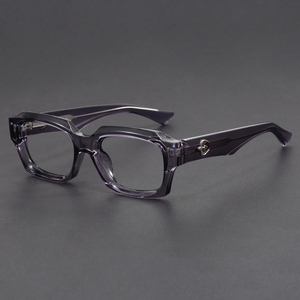 Monturas de anteojos médicos para hombre de nueva moda, luz Anti-azul, pequeño polígono grueso, rectángulo, inserto de aleación, Monturas Para Lentes - Product Image 2