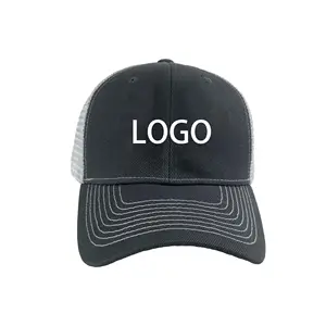 Di alta qualità Oem 3D ricamo personalizzato Logo 6 pannello cotone mimetico traspirante Cool maglia all'aperto cappello camionista con fibbia regolabile