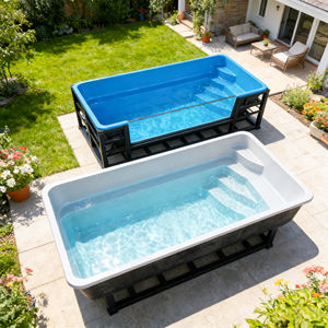 Piscina compacta de acrílico con lateral transparente para balcón de apartamento, piscina exterior - Product Image 2