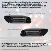 Rétroviseur électronique ultra-plat en aluminium étanche avec caméra double objectif 720P à dégivrage ventilé et écran haute luminosité 6,0 pouces