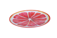 Melamine bord met citroenschijfjesdesign voor café, dessertzaak, strandvakantie, zwembad, informele voedselservice.