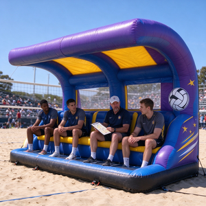 Banqueta Inflable Comercial de PVC para Fútbol, Cabina Inflable con Temática de Fútbol para Fiestas Infantiles, Asientos para Eventos al Aire Libre - Product Image 4