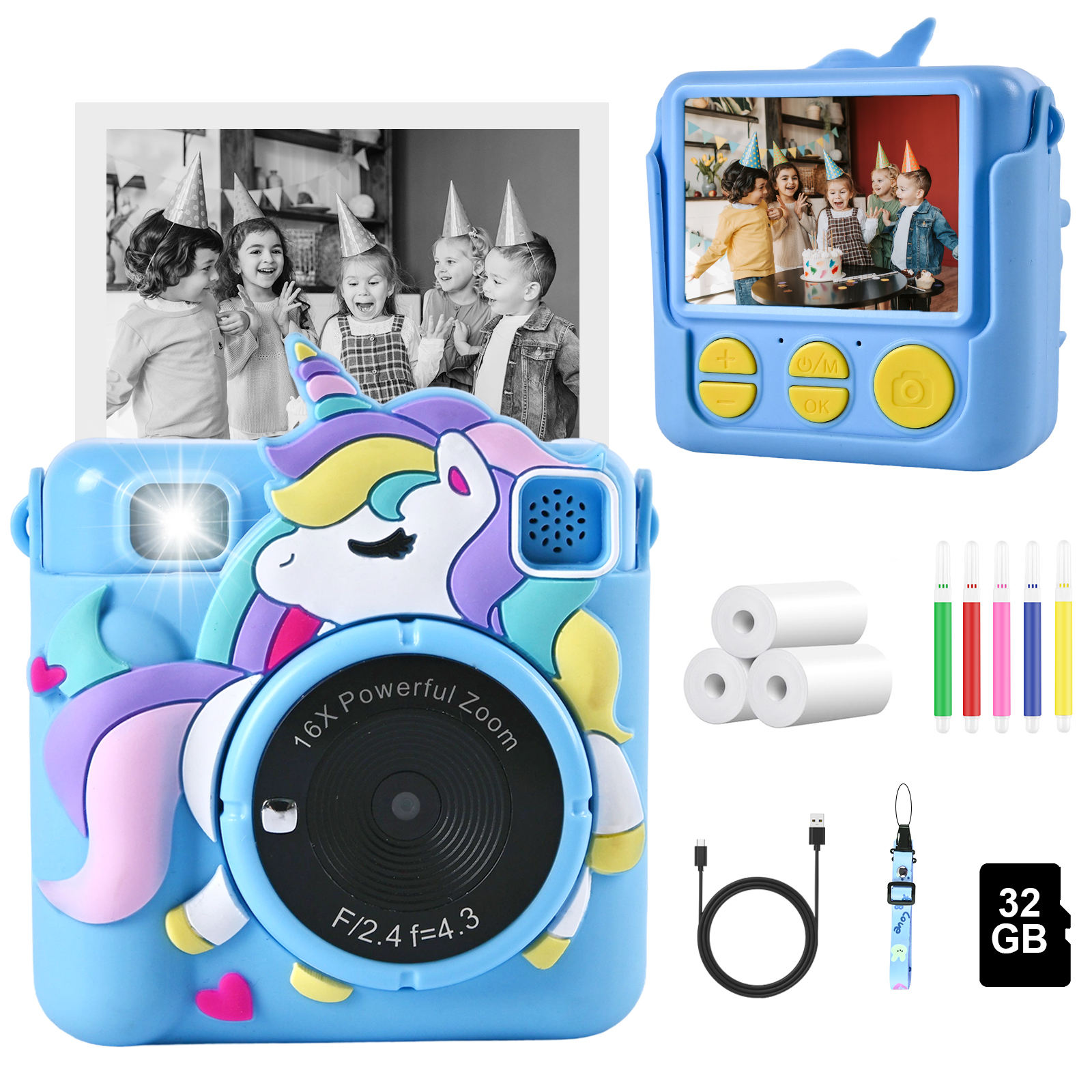 Blue+32 GB Memory Card