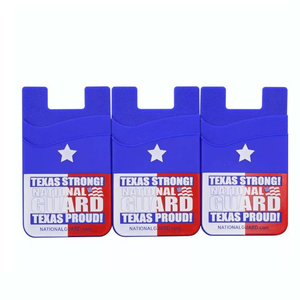 Factory Direct Sale <b>Cheap</b> <b>Gift</b> Custom Logo Silicone Phone Sticker 2 Layers ID Card Holder - Product Image 4