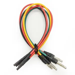 4MM Banana Plug To Circular Terminal Test Leads Colorful Test Cables