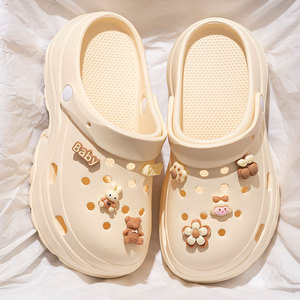 Sandales de plage respirantes à semelle épaisse en EVA pour femme, anti-odeur, rehaussantes, collection été 2024 - Product Image 5