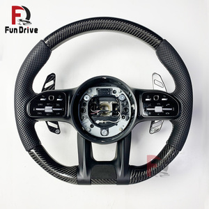 Accessoires de mise à niveau pour voitures <span class=keywords><strong>Mercedes</strong></span> Benz AMG <span class=keywords><strong>CLK</strong></span> W209 Classe A W177 A200 Classe V W447 GLC X253 300 63s Volant en fibre de carbone - Product Image 6