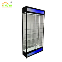 HiKUYA Großhandel Maßgefertigte 4ft 6ft 6 Fuß Lange Rauchershop Glasvitrine Wand-Glasvitrine Ausstellungsvitrinen mit LED-Beleuchtung