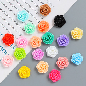 Accessoires de Noël artistiques en résine de camélia rose de 23 mm, colle crème DIY, coque de téléphone portable, broche, <span class=keywords><strong>boucle</strong></span> de chaussure, <span class=keywords><strong>cheveux</strong></span> - Product Image 3