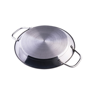 Commercial Kitchen Cookware Eco-Friendly Stainless Steel Rose Gold <strong>Paella</strong> <strong>Pan</strong> with Two Handles for Seafood <strong>Cooking</strong> - Product Image 4